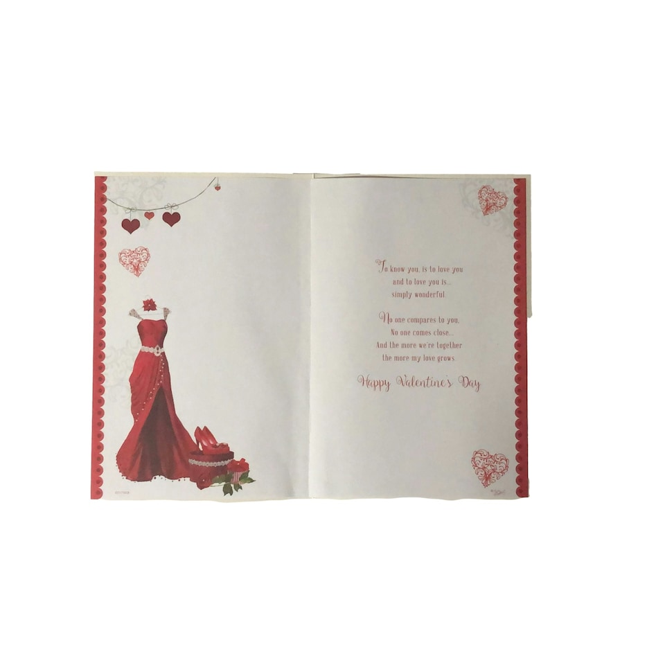 image 1 of Wife Beautiful Red Dress Design Valentine's Day Card