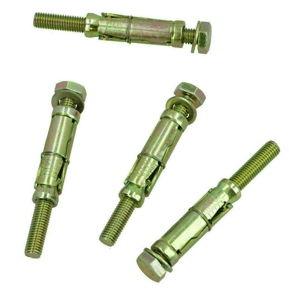 image 1 of M10 10mm x 100mm Expansion Rawl Bolt for Masonry Sleeve Anchors Fastener 8pk