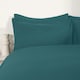 image 4 of OHS Soft Cosy Microfibre Plain Duvet Cover and Pillowcase Set Green | Teal | Double