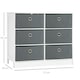 image 7 of HOMCOM Chests of Drawer Fabric Dresser Storage Cabinet w/ 6 Drawers for Bedroom