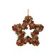 image 9 of 35cm Red Hanging Star Christmas Wreath with Red Berries and Pinecones