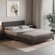 image 1 of Vida Designs Victoria 4ft6 Double Bed Fabric Upholstered, Dark Grey Linen, 135 x 190cm