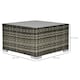 image 7 of Outsunny Patio Wicker Coffee Table w/ Glass Top Suitable for Garden Backyard