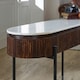 image 5 of Ruby Mango Wood Console Table With Marble Top And Metal Legs