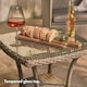 image 4 of VonHaus 3 Piece Rattan Garden Bistro Table and Chairs Set for 2