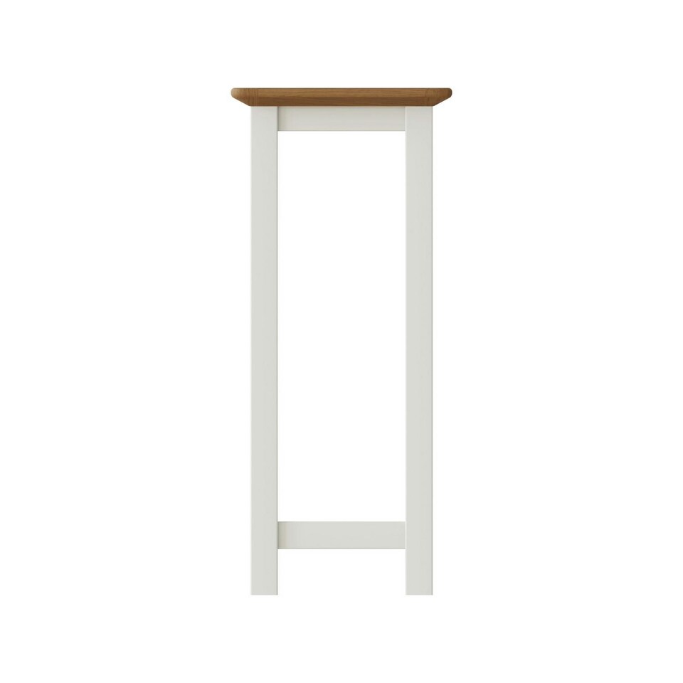 image 1 of Taberno Oak End Side Table Linen White White