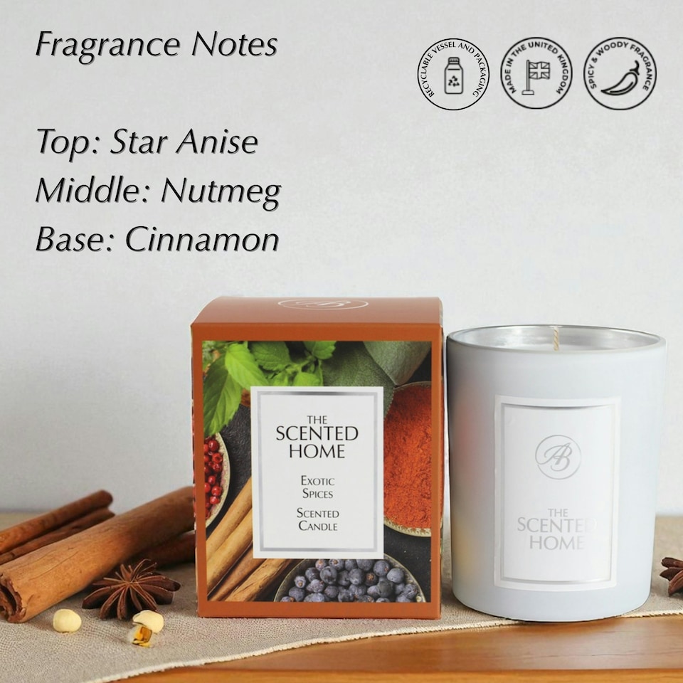 image 1 of Ashleigh & Burwood Exotic Spices Scented Jar Candle 170g White