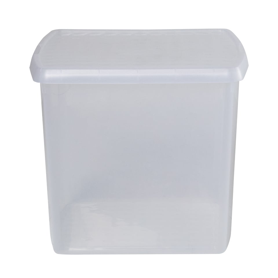 image 1 of Wham Clip 5x 37L Square Plastic Storage Boxes with Clip Lock Lids. Ideal for Home, Office, Toys & More - Clear/Clear | Clear | 5