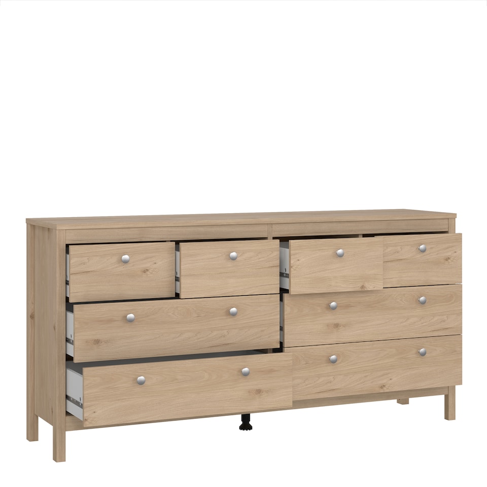 image 1 of Madrid Double Dresser 4+4 Drawers in Jackson Hickory Oak