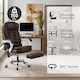 image 3 of Neo Office Chair Brown Faux Leather with Massage Function & Footrest | Brown