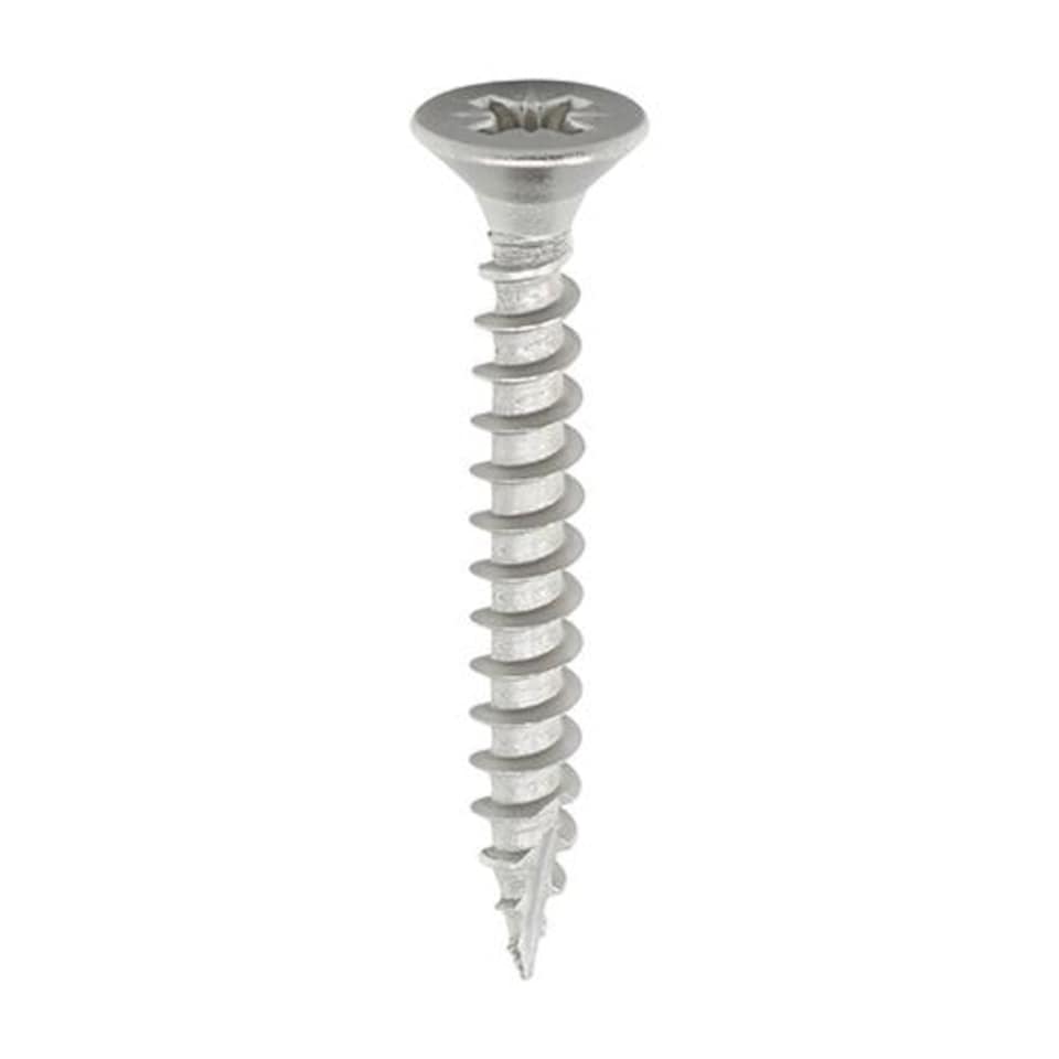 image 1 of Timco - Classic Multi-Purpose Screws - PZ - Double Countersunk - Stainless Steel (Size 4.0 x 50 - 14 Pieces)