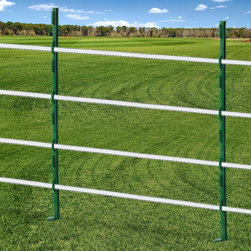 image 1 of True Products Green 4ft/1.2m Heavy Duty Plastic Electric Fence Posts - Temporary Garden Fencing Stakes - Pack of 50 | Green | Green | 50