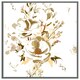 image 3 of Golden flower print (Picture Frame) Brown | L