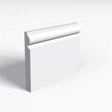 Pack of 15 (Total 15 Units) - Moisture Resistant MDF Primed Torus Skirting Board - 18mm (T) x 69mm (H) x 4200mm (L)