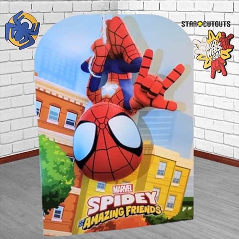 image 1 of Spidey Spider-Man 3D Single Backdrop Cardboard Cutout 126cm