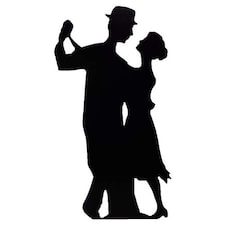 Silhouette Couple Dancing Lifesize Cardboard Cutout - 182cm