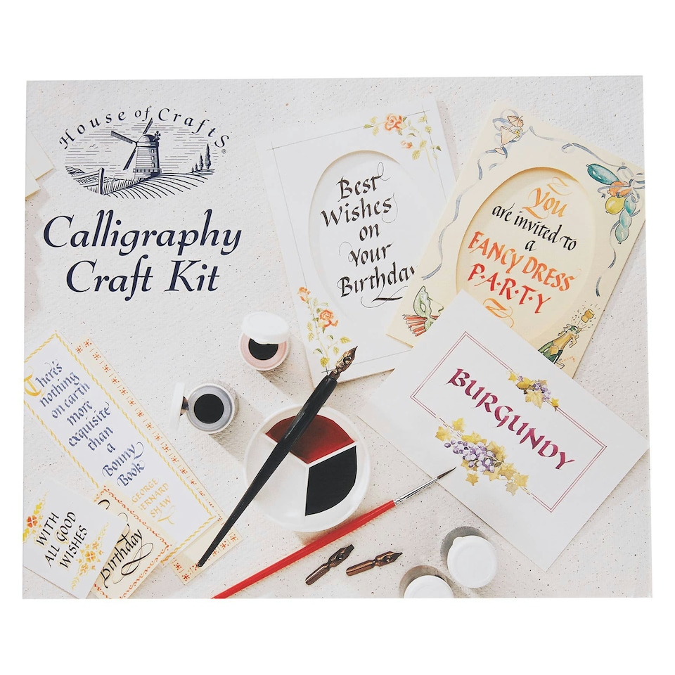 image 1 of House of Crafts Calligraphy Craft, Multicoloured, Single Craft Kit