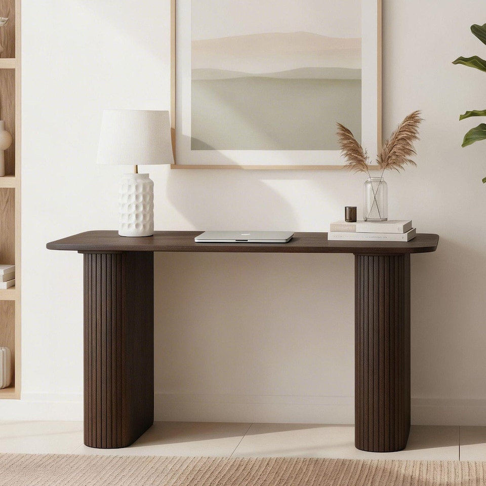image 1 of Monroe Wooden Compact Desk Computer PC Laptop Table Workstation Office