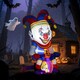 image 5 of Outsunny 4ft Blow Up Outdoor Halloween Decoration, Clown on Bicycle