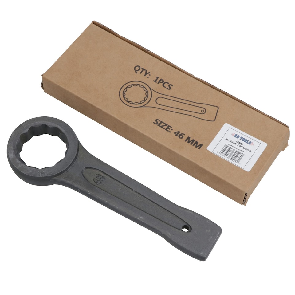 image 1 of 46mm Slogging Box End Striking Ring Wrench Spanner Bi-Hex 12 Sided Metric