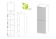 image 6 of Wall Hung Bathroom Cabinets Furniture Set Green 600mm Vanity Sink Unit with Basin and Tallboy Ribbed Fluted Cara