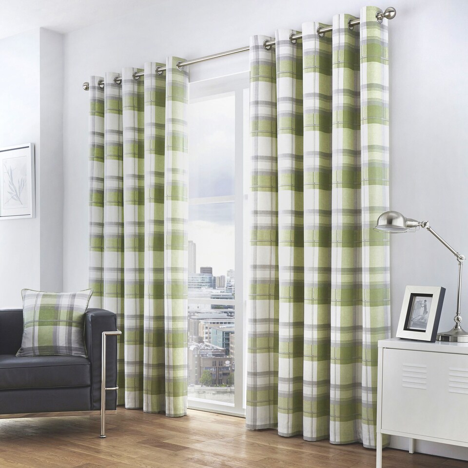 image 1 of Fusion Balmoral Check Cushion Cover Green