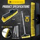 image 3 of Heavy Duty Garden Brush Outdoor Sweeping Broom 16" Wide with Metal Handle