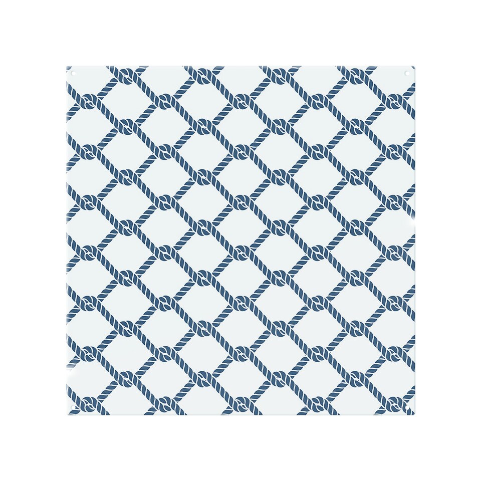 image 1 of Navy Chainlink Rope Splash Back | White