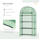 image 4 of Outsunny 80 x 49 x 160cm Mini Greenhouse Portable Green House Green