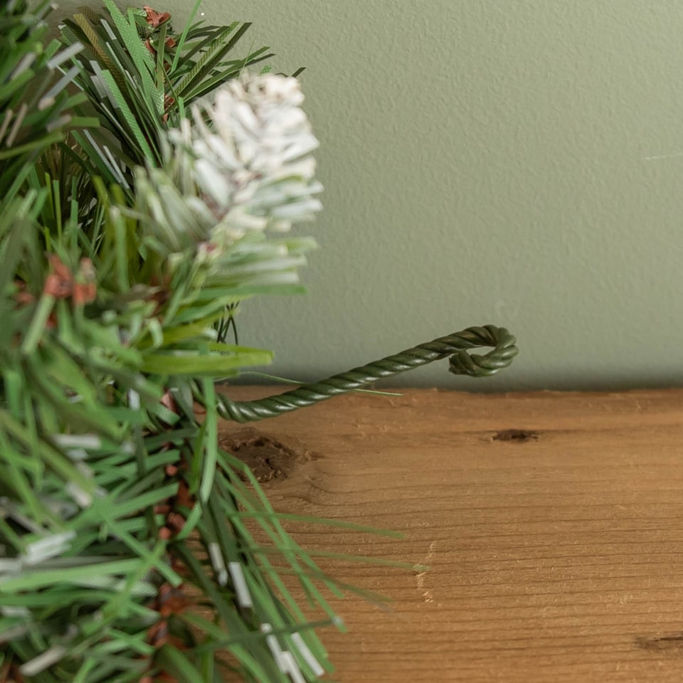 image 1 of 90cm Snow King Fir Christmas Swag Garland with Pine Cones & Snow Tips