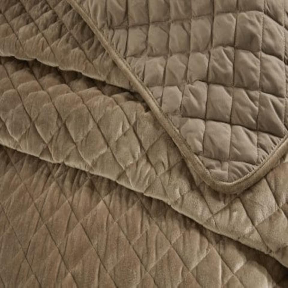 image 1 of Banbury Bedspread Taupe Brown | Brown