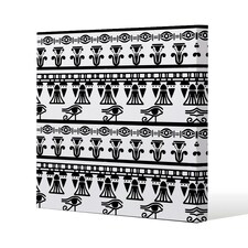 Egyptian Eye Of Horus Heiroglyphs (Canvas Print) 90 x 90 x 4cm