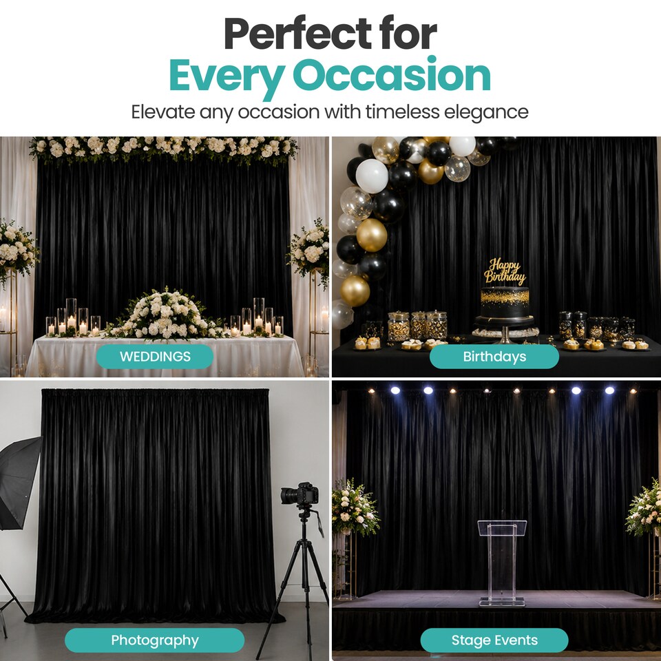 image 1 of 4x4m Spandex Backdrop Photography Background Drapes with Rod Pocket