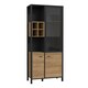 image 1 of High Rock Display Cabinet in Matt Black/Riviera Oak