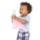 image 2 of Mumbles Rabbit Baby Blanket - Pink/White - One Size