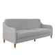 image 2 of Jasper coil 3-seater Sofa Bed in light grey fabric | Grey | LIGHT GREY | Three Seater