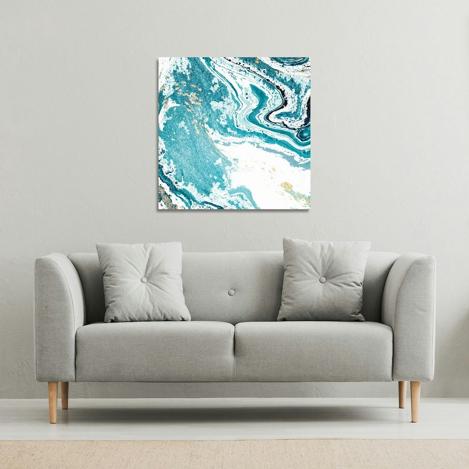 image 1 of Blue Marble (Canvas Print) 46 x 46 x 4cm