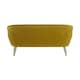 image 3 of Interiors by Premier Mustard Velvet Sofa with Silver Wood Legs, Easy to Maintain Mustard Corner Sofa, Stain-Resistant Dinner Sofa