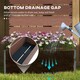 image 6 of Outsunny Raised Garden Bed with Trellis and Drainage Hole, Planter Box Grey