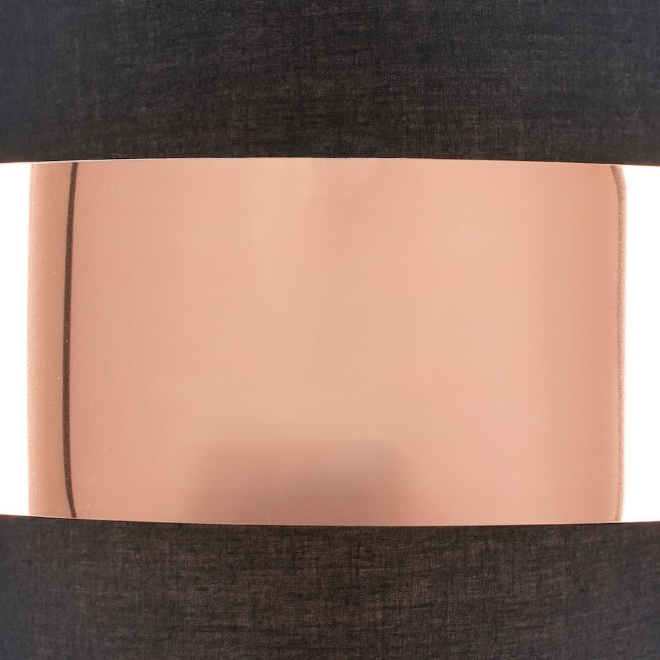 image 1 of ValueLights Matildo Black Ceiling Pendant Shade & Bulb