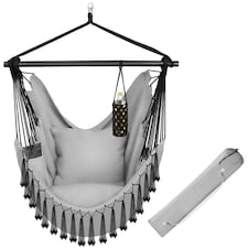 Hanging Chair Malika, Boho Style, Load Capacity 150kg | Grey | grey | One Size | 1