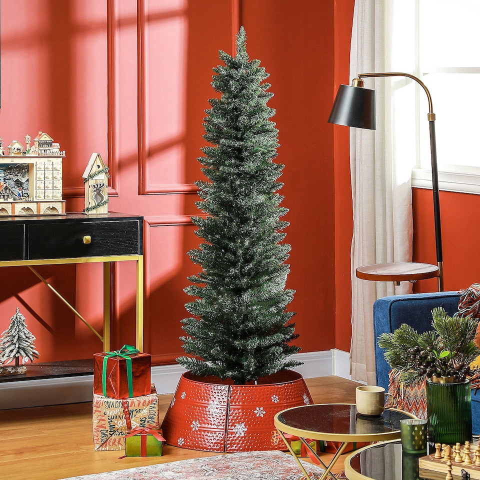 image 1 of HOMCOM 5 Foot Artificial Pencil Christmas Tree with Branches, Green