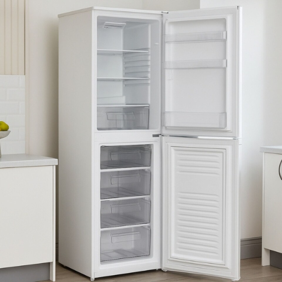 image 1 of HYE 50-50 Freestanding Fridge Freezer, 248 Litre, 55cm, White - RF01FF248W01