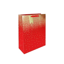 Red Ombre Christmas Medium Gift Bag