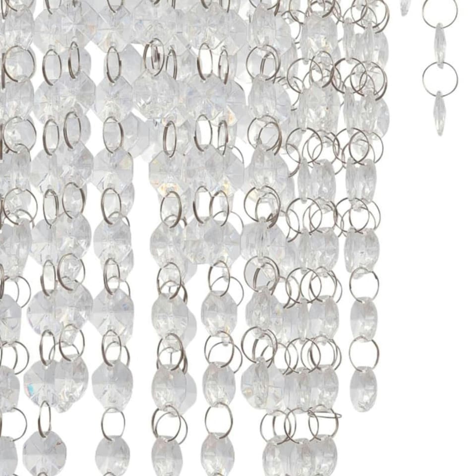 image 1 of First Choice Lighting Set of 2 Cleared Jewelled Waterfall Light Shades Clear | Chrome