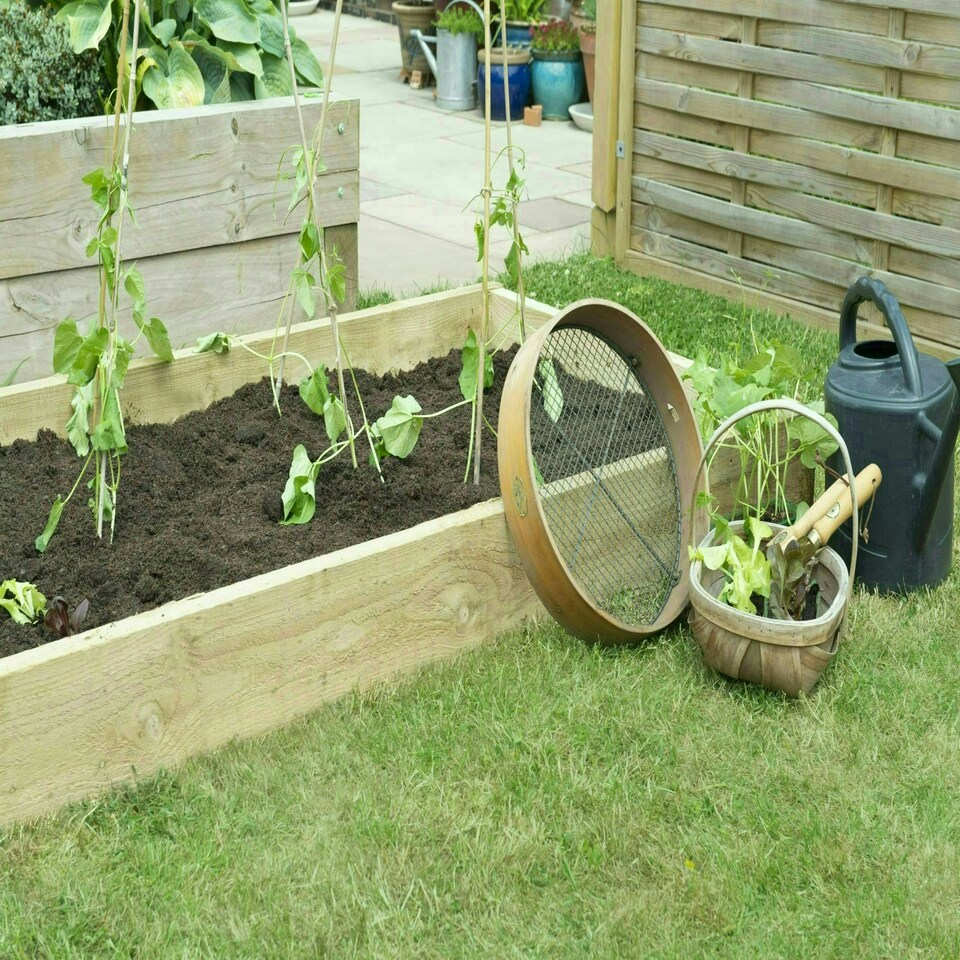 image 1 of Forest Garden Caledonian Wooden Large Raised Bed - 90 x 180cm