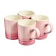 image 2 of Cooks Professional 4 Piece Mug Set - Durable Dishwasher Safe Stoneware - 350ml | Pink | Pink