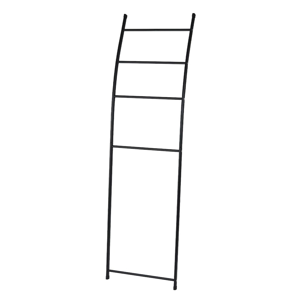 image 1 of Showerdrape Apex Black Bathroom Freestanding Towel Rail Storage Ladder