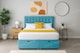 image 2 of Ottoman Under Bed Storage 6ft Superking Sky Blue Plush Bed Set with Headboard and Mattress