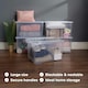 image 8 of Wham Crystal 5 x 60L Stackable Plastic Storage Boxes with Lids Pink